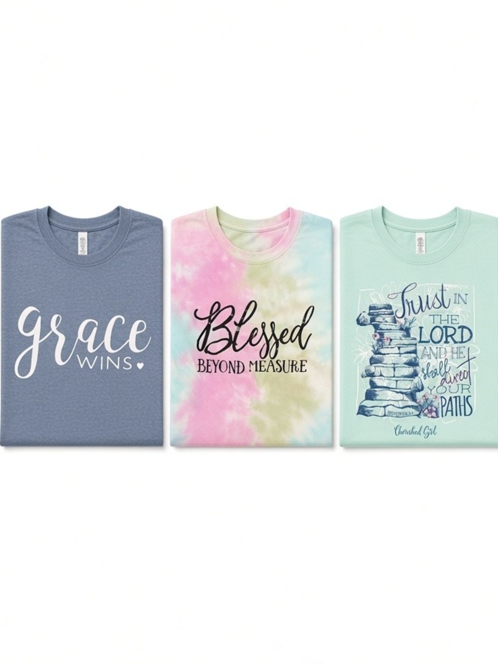 Blessed Beyond Measure Tie-Dye Short Sleeve Tee - Pastel